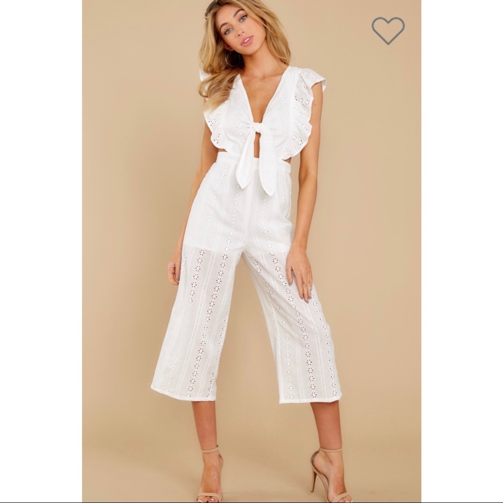NWT Have It Here White Midi Jumpsuit
